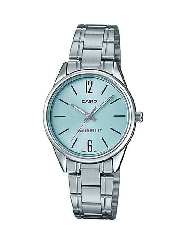 Casio Analog Watch for Women with Stainless Steel Band, Water Resistant, LTP-V005D-2B, Silver-Blue
Casio Analog Watch for Women with Stainless Steel Band, Water Resistant, LTP-V005D-2B, Silver-Blue