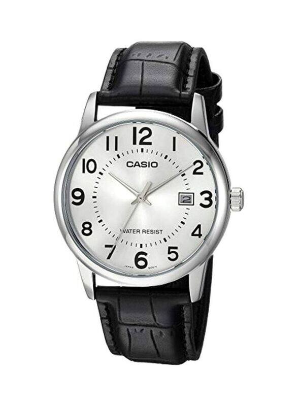 Casio Analog Watch for Men with Leather Band, Water Resistant, MTP-V002L-7BUDF, Black/Silver
Casio Analog Watch for Men with Leather Band, Water Resistant, MTP-V002L-7BUDF, Black/Silver