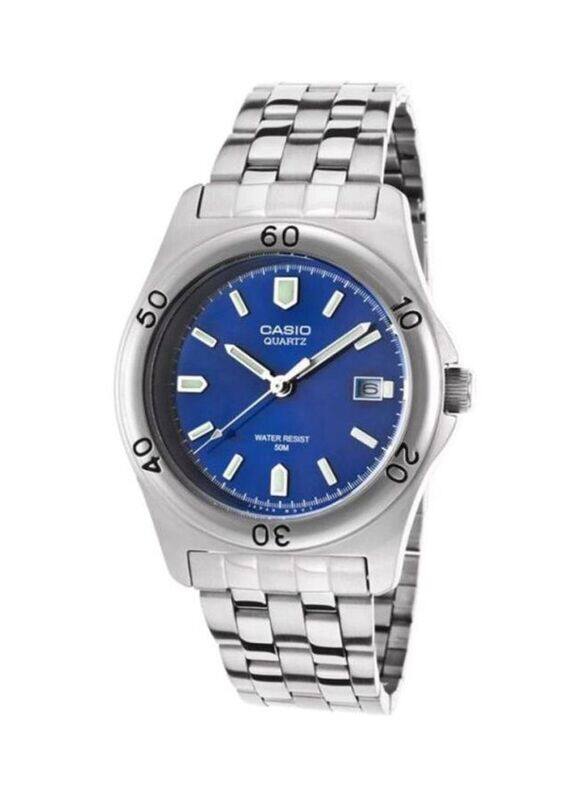 Casio Analog Watch for Men with Stainless Steel Band, Water Resistant, MTP-1213A-2AVDF, Silver/Blue
Casio Analog Watch for Men with Stainless Steel Band, Water Resistant, MTP-1213A-2AVDF, Silver/Blue