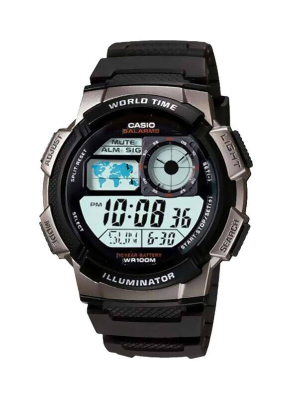Casio Youth Digital Watch for Men with Resin Band, AE-1000W-1BVDF, Black/Multicolour
Casio Youth Digital Watch for Men with Resin Band, AE-1000W-1BVDF, Black/Multicolour