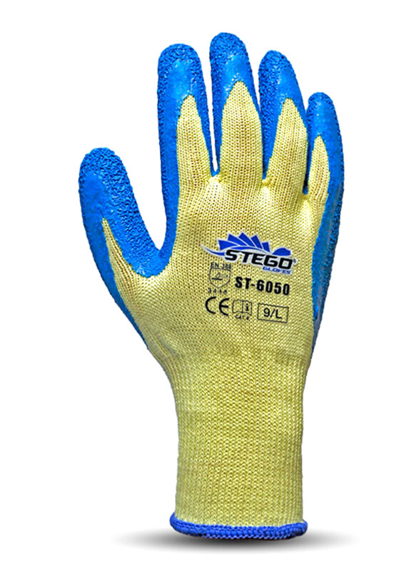Stego 36-Piece Level 4 Breathable, Abrasion Resistance & Cut Protection Safety Gloves, St-6050, Blue/Gold, X-Large
Stego 36-Piece Level 4 Breathable, Abrasion Resistance & Cut Protection Safety Gloves, St-6050, Blue/Gold, X-Large