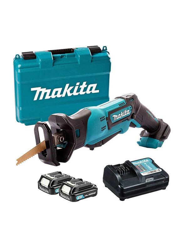 Makita 10.8V CXT Reciprocating Cordless Electric Saw with 2 x 2.0 Ah Batteries & Charger in Case, JR105DWAE, Blue/Black
Makita 10.8V CXT Reciprocating Cordless Electric Saw with 2 x 2.0 Ah Batteries & Charger in Case, JR105DWAE, Blue/Black