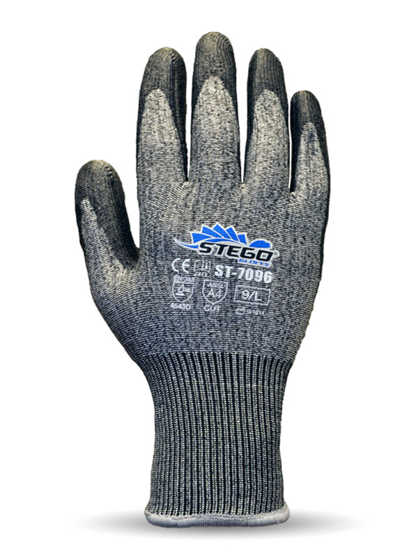 Stego 12-Piece Level 5 Light Weight Breathable Cut Polyurethane Coated Protection Safety Gloves, St-7096, Grey/Black, Large
Stego 12-Piece Level 5 Light Weight Breathable Cut Polyurethane Coated Protection Safety Gloves, St-7096, Grey/Black, Large