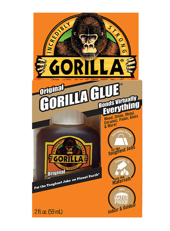 Gorilla 59ml Original Gorilla Glue Waterproof Polyurethane Glue, 50003/500028, Brown
Gorilla 59ml Original Gorilla Glue Waterproof Polyurethane Glue, 50003/500028, Brown