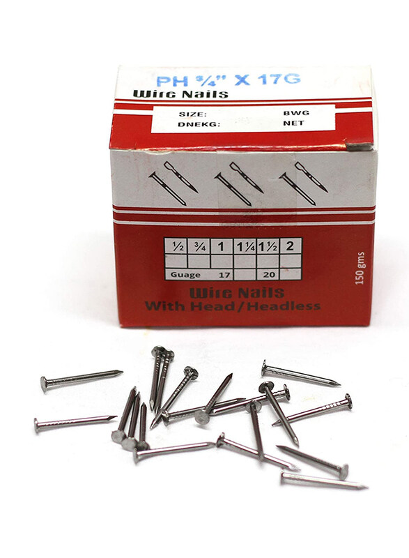 Kannesman 150g Lost Head 1-1/4-Inch x 17 Gauge Nails/Pins for Carpenter/Wood Work (1), Silver
Kannesman 150g Lost Head 1-1/4-Inch x 17 Gauge Nails/Pins for Carpenter/Wood Work (1), Silver