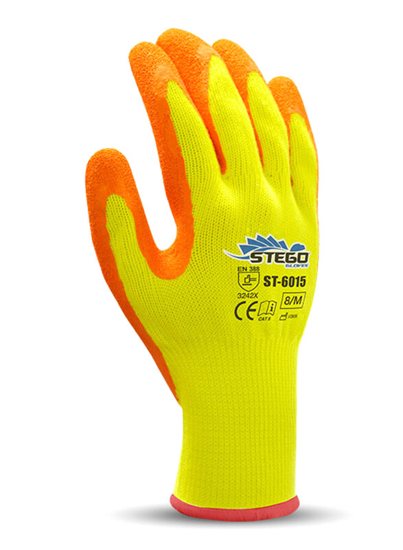 Stego 36-Piece Cut-Level 2 Protection Mechanical & Multipurpose Safety Gloves with Hi-Viz for Dark or Low Light Environment, St-6015, Yellow/Orange, X
Stego 36-Piece Cut-Level 2 Protection Mechanical & Multipurpose Safety Gloves with Hi-Viz for Dark or Low Light Environment, St-6015, Yellow/Orange, X