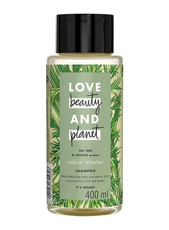 Love Beauty and Planet Love Beauty & Planet Tea Tree & Vetiver Aroma Radical Refresher Shampoo for Sensitive Scalps, 400ml
Love Beauty and Planet Love Beauty & Planet Tea Tree & Vetiver Aroma Radical Refresher Shampoo for Sensitive Scalps, 400ml