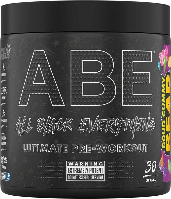 APPLIED NUTRITION ABE - ALL BLACK EVERYTHING PRE-WORKOUT SOUR GUMMY BEAR 315G
APPLIED NUTRITION ABE - ALL BLACK EVERYTHING PRE-WORKOUT SOUR GUMMY BEAR 315G