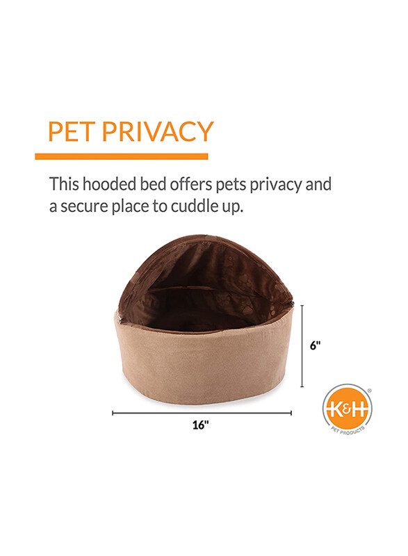 K&H Self-Warming Kitty Hooded Pet Bed for Cats or Dogs, 16 Inches, Small, Chocolate/Tan
K&H Self-Warming Kitty Hooded Pet Bed for Cats or Dogs, 16 Inches, Small, Chocolate/Tan