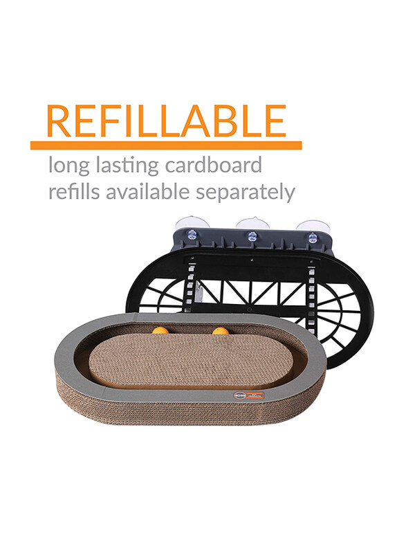 K&H Universal Mount Kitty Sill Cat Window Perch with Scratcher Ball Track, Brown
K&H Universal Mount Kitty Sill Cat Window Perch with Scratcher Ball Track, Brown