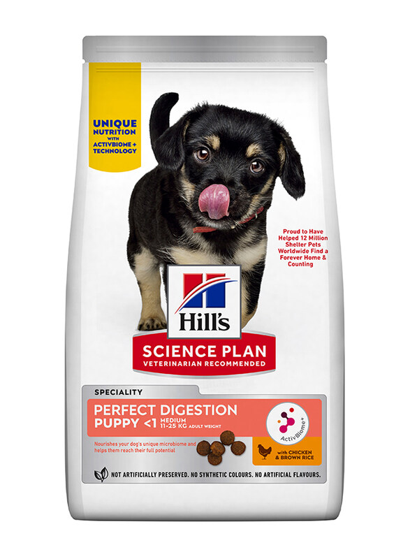 Hill's Science Plan Perfect Digestion Medium Puppy Dry Food with Chicken and Brown Rice, 14 Kg
Hill's Science Plan Perfect Digestion Medium Puppy Dry Food with Chicken and Brown Rice, 14 Kg