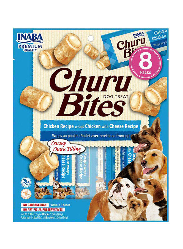 Inaba Churu Chicken Recipe Wraps Chicken with Cheese Recipe Dry Dog Food, 8 x 96g
Inaba Churu Chicken Recipe Wraps Chicken with Cheese Recipe Dry Dog Food, 8 x 96g
