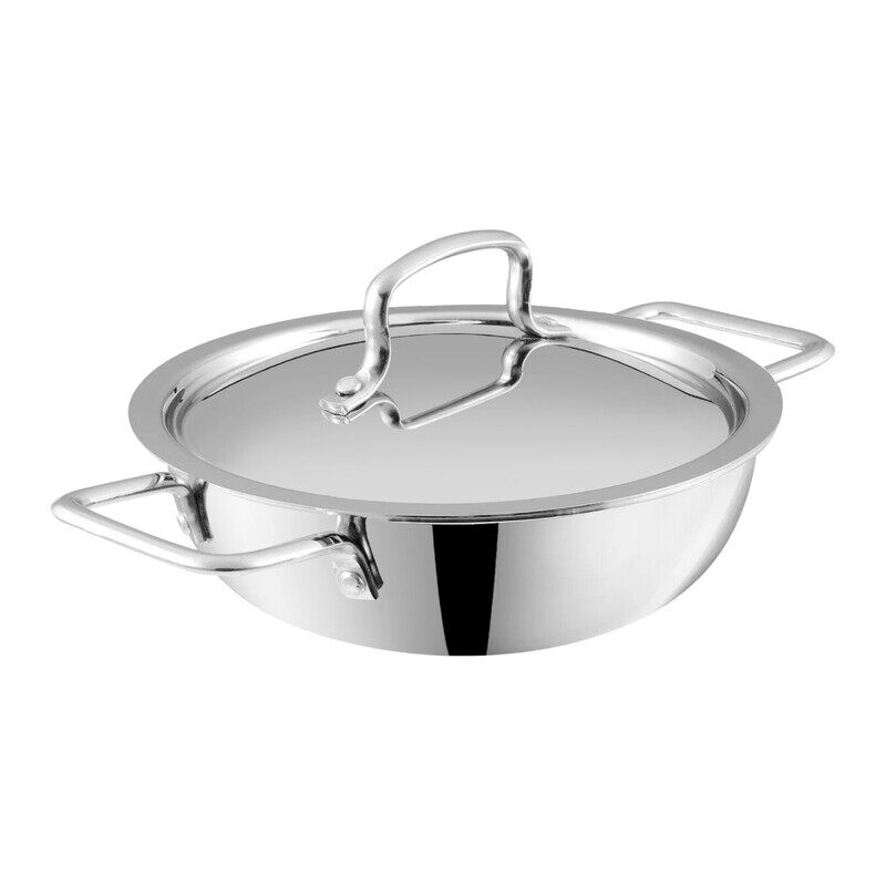 VINOD PLATINUM TRIPLY STAINLESS STEEL EXTRA DEEP KADAI OR KADHAI WITH STAINLESS STEEL LID 1.5 LITRES 20 CM , VTK020, COOKING POT, FRYPAN, CASSEROLE
VINOD PLATINUM TRIPLY STAINLESS STEEL EXTRA DEEP KADAI OR KADHAI WITH STAINLESS STEEL LID 1.5 LITRES 20 CM , VTK020, COOKING POT, FRYPAN, CASSEROLE