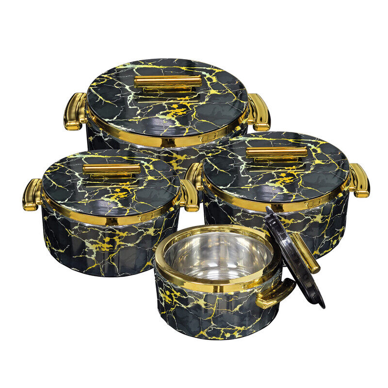 Selvel Desire 4-Piece Insulated Hot Pot Set - Elegant Black Casseroles / Serving Bowls / Hot Food Containers, Keeps Meals Hot & Fresh for Hours (1L, 1
Selvel Desire 4-Piece Insulated Hot Pot Set - Elegant Black Casseroles / Serving Bowls / Hot Food Containers, Keeps Meals Hot & Fresh for Hours (1L, 1