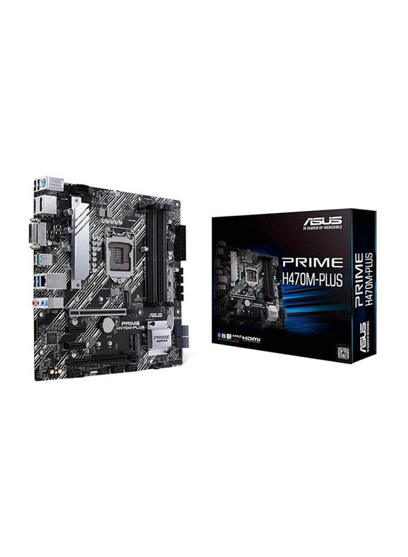 Asus Prime H470M-Plus Intel H470 LGA 1200 Micro ATX Motherboard with Dual M.2 and HDMI/Display Port/DVI/SATA 6 GBPS/Intel 1 GB Ethernet/USB 3.2 Gen 2
Asus Prime H470M-Plus Intel H470 LGA 1200 Micro ATX Motherboard with Dual M.2 and HDMI/Display Port/DVI/SATA 6 GBPS/Intel 1 GB Ethernet/USB 3.2 Gen 2