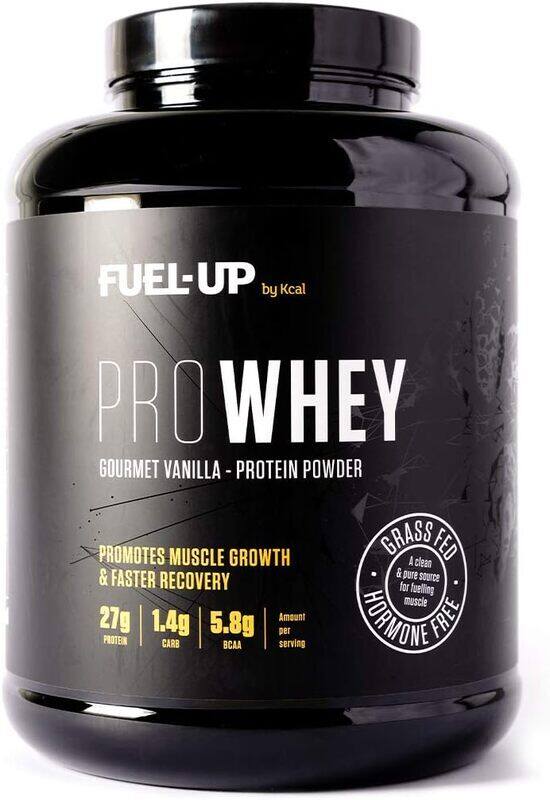 Fuel Up By K-cal PROWHEY - Grass Fed and Hormone Free Whey Protein - 27g of protein per serving - Gourmet Vanilla - 5lb
Fuel Up By K-cal PROWHEY - Grass Fed and Hormone Free Whey Protein - 27g of protein per serving - Gourmet Vanilla - 5lb