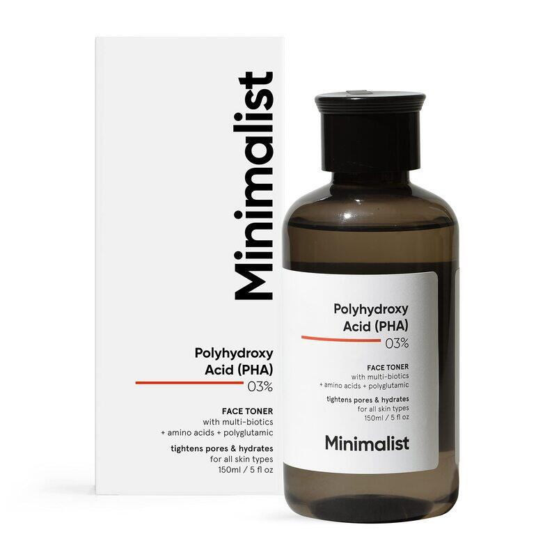 Minimalist PHA 3% Alcohol Free Toner, 150 ml Pore Tightening & Mild Exfoliation For Oily, Acne Prone, Sensitive & Normal Skin Hydrating Face Toner Fo
Minimalist PHA 3% Alcohol Free Toner, 150 ml Pore Tightening & Mild Exfoliation For Oily, Acne Prone, Sensitive & Normal Skin Hydrating Face Toner Fo