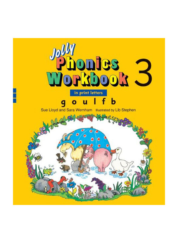 Jolly Phonics Workbook 3: In Print Letters: G, O, U, L, F, B, Paperback Book, By: Sara Wernham
Jolly Phonics Workbook 3: In Print Letters: G, O, U, L, F, B, Paperback Book, By: Sara Wernham