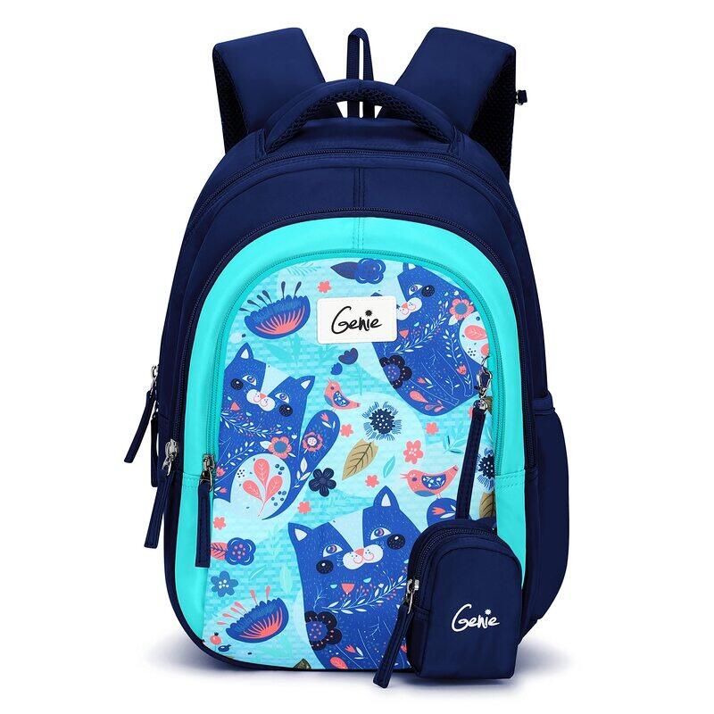 Genie Kitty Kids Backpacks, 15 inches, Cute, Colourful bags for girls, Water Resistant and Lightweight. 3 compartment with Happy Pouch, Navy Blue, 15
Genie Kitty Kids Backpacks, 15 inches, Cute, Colourful bags for girls, Water Resistant and Lightweight. 3 compartment with Happy Pouch, Navy Blue, 15