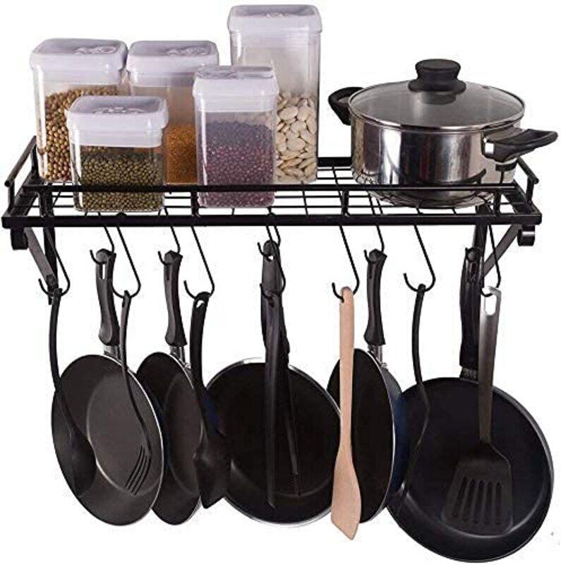 Craft Expertise Wall Mounted Kitchen Multipurpose Pots and pan Rack with 10 Hooks,Kitchen storage pot holder pot rack. Pot pan organizer,Black
Craft Expertise Wall Mounted Kitchen Multipurpose Pots and pan Rack with 10 Hooks,Kitchen storage pot holder pot rack. Pot pan organizer,Black