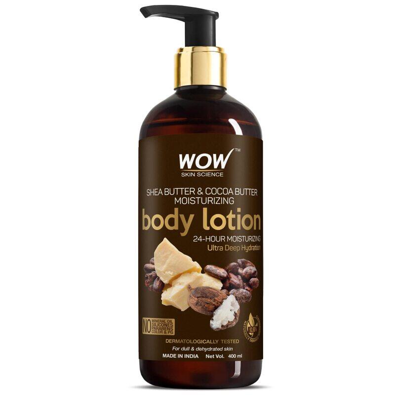 WOW Skin Science Shea Butter and Cocoa Butter Moisturizing Body Lotion, Deep Hydration, 400ml
WOW Skin Science Shea Butter and Cocoa Butter Moisturizing Body Lotion, Deep Hydration, 400ml