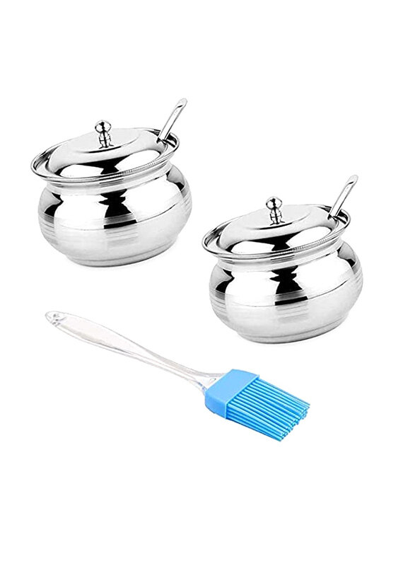 Generic Stainless Steel Ghee Dani Oil Dispenser with Silicon Brush, 2 Pieces, Silver
Generic Stainless Steel Ghee Dani Oil Dispenser with Silicon Brush, 2 Pieces, Silver