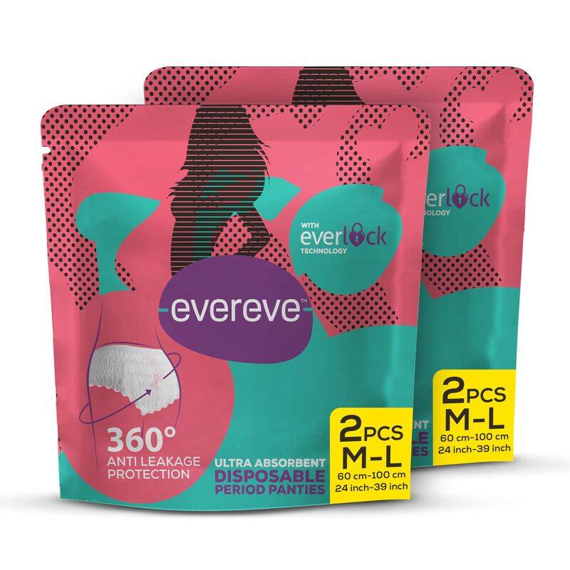 EverEve Ultra Absorbent, Heavy Flow Disposable Period Panties for Sanitary Protection, Maternity Delivery Pads, Overnight Napkins, 360 Degree Protecti
EverEve Ultra Absorbent, Heavy Flow Disposable Period Panties for Sanitary Protection, Maternity Delivery Pads, Overnight Napkins, 360 Degree Protecti
