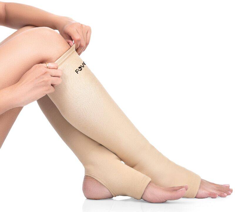 FOVERA Varicose Veins Compression Stockings (Below Knee), Open Toe knee length Sleeves for Swelling, Edema, Sore & Aching Legs, Pain Relief & Post Pre
FOVERA Varicose Veins Compression Stockings (Below Knee), Open Toe knee length Sleeves for Swelling, Edema, Sore & Aching Legs, Pain Relief & Post Pre