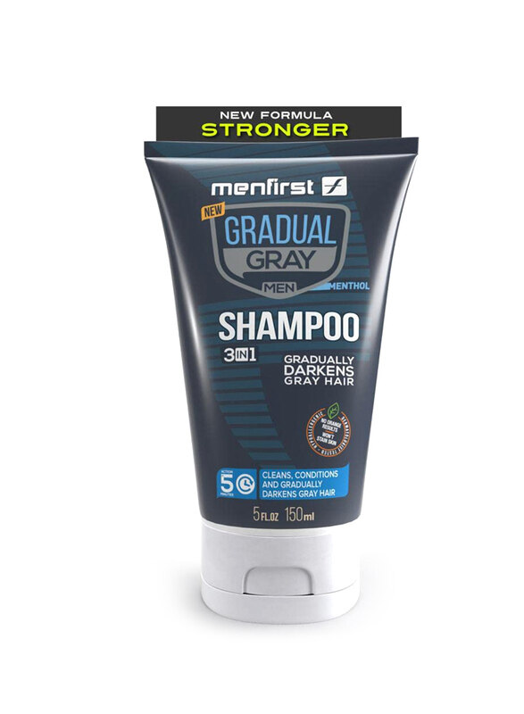 Menfirst Gradual Grey 3-in-1 Stronger Hair Darkening Shampoo and Conditioner for All Hair Types, 150ml
Menfirst Gradual Grey 3-in-1 Stronger Hair Darkening Shampoo and Conditioner for All Hair Types, 150ml