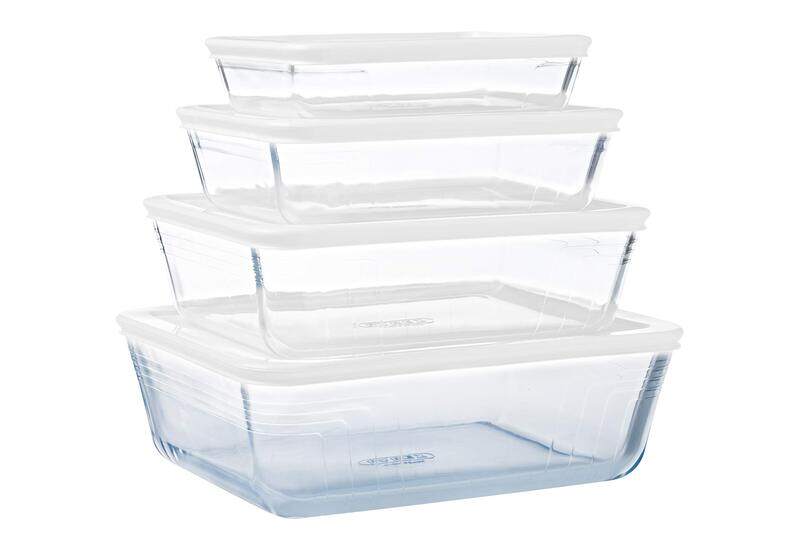 Pyrex Cook & Freeze Set of 4 Glass Dishes with Airtight Lids (0.8 L, 1.5 L, 2.6 L, 4 L) - Special Freezing - BPA Free
Pyrex Cook & Freeze Set of 4 Glass Dishes with Airtight Lids (0.8 L, 1.5 L, 2.6 L, 4 L) - Special Freezing - BPA Free