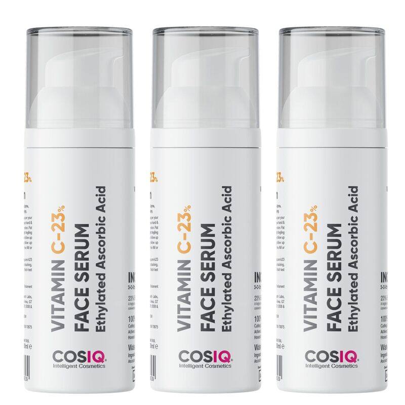 CosIQ 23% Vitamin C Face Serum for Glowing Skin Advanced Molecular Skincare Technology Highly Stable, Non Irritating, Non Sticky Brightening Vit C
CosIQ 23% Vitamin C Face Serum for Glowing Skin Advanced Molecular Skincare Technology Highly Stable, Non Irritating, Non Sticky Brightening Vit C