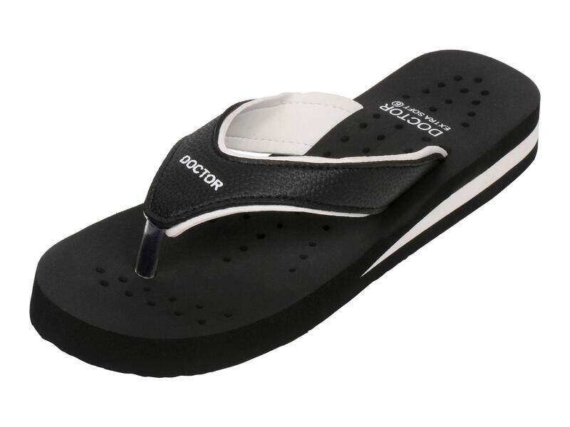 DOCTOR EXTRA SOFT Ortho Care Diabetic Orthopaedic Pregnancy Super Comfort Dr Flipflops and House Slippers For Women's and Girl's D-18 Black White - 10
DOCTOR EXTRA SOFT Ortho Care Diabetic Orthopaedic Pregnancy Super Comfort Dr Flipflops and House Slippers For Women's and Girl's D-18 Black White - 10