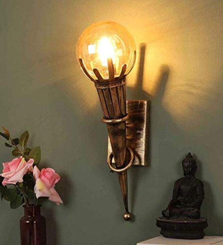 Genree 0008N Metal and Glass Wall Light/Wall Lamp Lighting for Restaurant, Bedroom, Living Room and Home Decor, Golden Antique
Genree 0008N Metal and Glass Wall Light/Wall Lamp Lighting for Restaurant, Bedroom, Living Room and Home Decor, Golden Antique