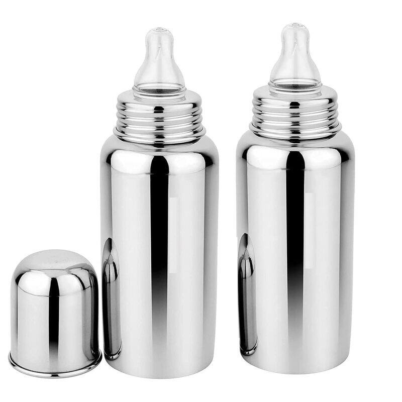 DKB Premium Steel Bottle for Milk Feeding BPA Free, 304 Grade Steel Soft Silicone Pacifier, for Babies/Infants/Newborns of 0-2 Years (Silver, 240ml) P
DKB Premium Steel Bottle for Milk Feeding BPA Free, 304 Grade Steel Soft Silicone Pacifier, for Babies/Infants/Newborns of 0-2 Years (Silver, 240ml) P