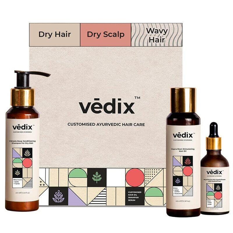Vedix Customized Hair Fall Control Regimen for Dry Hair - Dry Scalp & Wavy Hair - 3 Product Kit - Anti Hair Fall Oil Onion + Indian Licorice - Nuyantr
Vedix Customized Hair Fall Control Regimen for Dry Hair - Dry Scalp & Wavy Hair - 3 Product Kit - Anti Hair Fall Oil Onion + Indian Licorice - Nuyantr