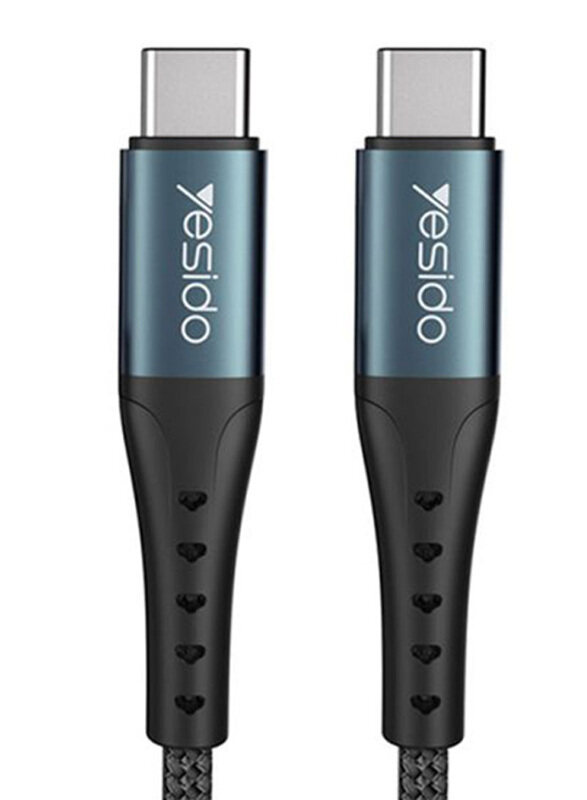 Yesido 2-Meter 60W USB Type-C Cable, USB Type-C to USB Type-C Charging Cable for Smartphone, Black
Yesido 2-Meter 60W USB Type-C Cable, USB Type-C to USB Type-C Charging Cable for Smartphone, Black