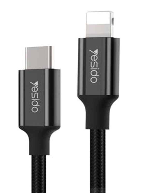Yesido 1.2-Meters Lighting Cable, USB Type-C to Lightning Cable for Smartphones, Black
Yesido 1.2-Meters Lighting Cable, USB Type-C to Lightning Cable for Smartphones, Black
