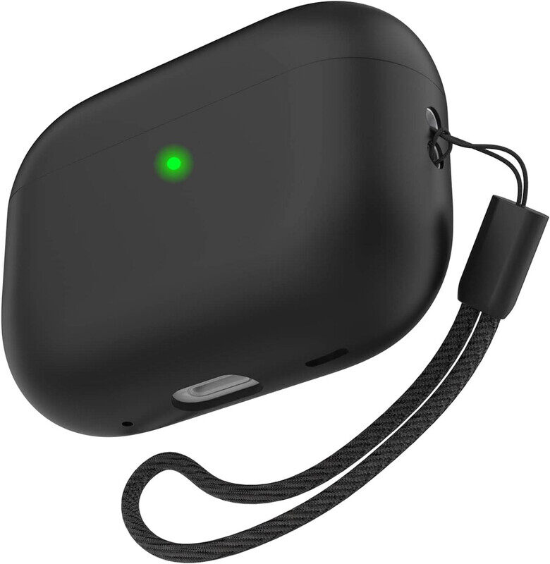 Generic Premium Silicone Case Cover Fully Protective with Front LED Visible and Lanyard Hand Strap for Apple AirPods Pro 2, Black
Generic Premium Silicone Case Cover Fully Protective with Front LED Visible and Lanyard Hand Strap for Apple AirPods Pro 2, Black