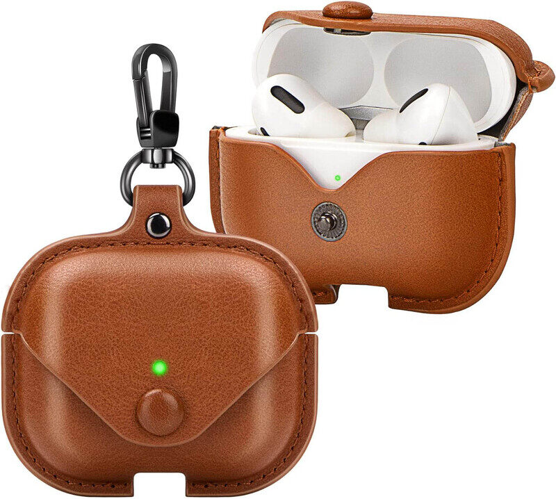 Generic Focus Genuine Leather Case with Keychain Hook for Apple AirPods Pro, Brown
Generic Focus Genuine Leather Case with Keychain Hook for Apple AirPods Pro, Brown