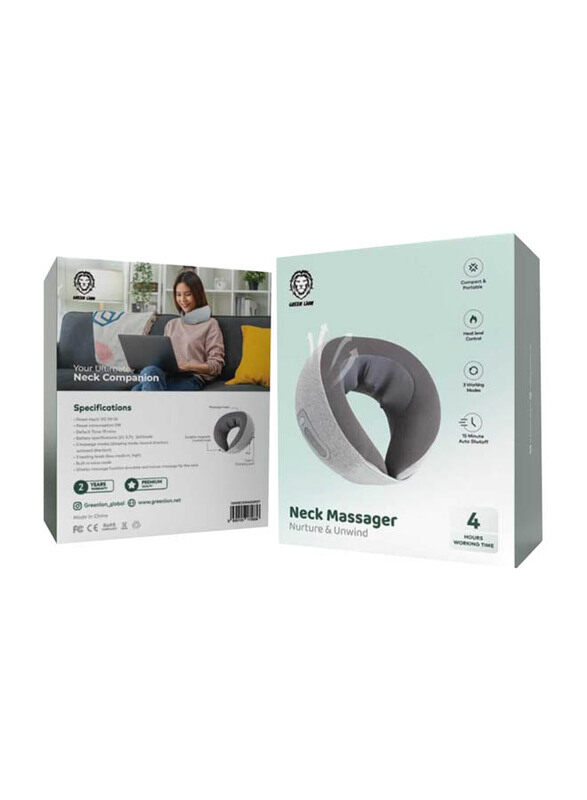 Green Lion Neck Massager with Type-C Charging Port, 3 Mode, Temperature Control & 4 hrs Working Time, Grey
Green Lion Neck Massager with Type-C Charging Port, 3 Mode, Temperature Control & 4 hrs Working Time, Grey