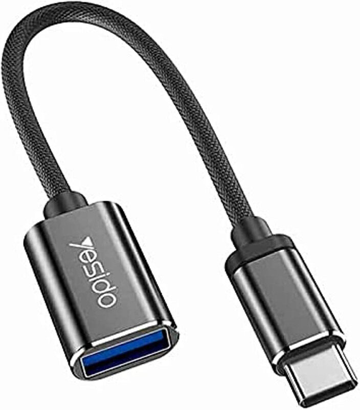 Yesido One Size USB Type-C OTG Data Transmission, Super Fast USB 3.0 to USB Type-C for Suitable Devices, GS01, Black
Yesido One Size USB Type-C OTG Data Transmission, Super Fast USB 3.0 to USB Type-C for Suitable Devices, GS01, Black