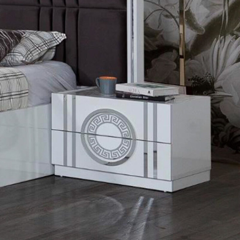 Danube Home Multi-Functional Venus Night Stand Set of 2, 70 x 46 x 44cm, White/Silver
Danube Home Multi-Functional Venus Night Stand Set of 2, 70 x 46 x 44cm, White/Silver