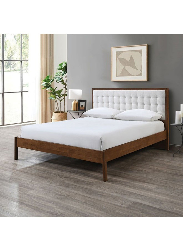 Danube Home Derby Daisy Solid Wood King Bed with Upholstered Headboard Modern Design Wooden Double Bed Frame Furniture, Beige
Danube Home Derby Daisy Solid Wood King Bed with Upholstered Headboard Modern Design Wooden Double Bed Frame Furniture, Beige
