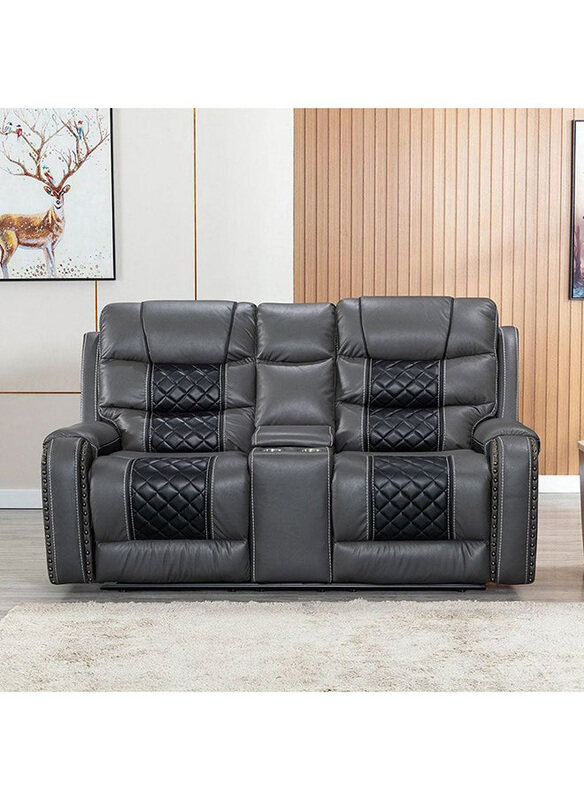 Danube Home Fremont 2-Seater Air Leather Glider Recliner Modern Design Relaxing Chair, Dark Grey/ Black
Danube Home Fremont 2-Seater Air Leather Glider Recliner Modern Design Relaxing Chair, Dark Grey/ Black