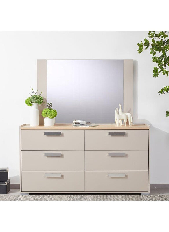 Danube Home Cardano Dresser with Mirror, Durable Vanity Table, Modern Design Bedroom Furniture, L 155 x W 39 x H 82cm, Natural Oak/Champagne
Danube Home Cardano Dresser with Mirror, Durable Vanity Table, Modern Design Bedroom Furniture, L 155 x W 39 x H 82cm, Natural Oak/Champagne