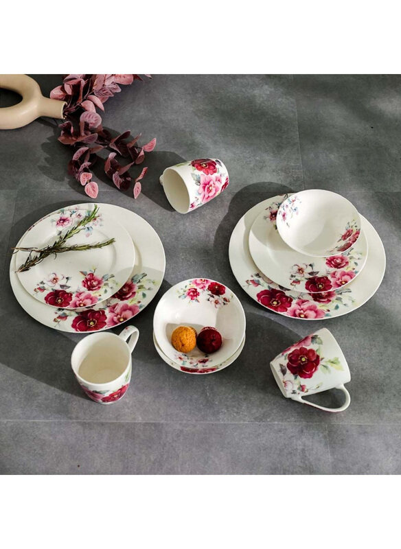 Danube Home Angelika New Bone China Dinner Set, 16 Pieces, Red/White
Danube Home Angelika New Bone China Dinner Set, 16 Pieces, Red/White