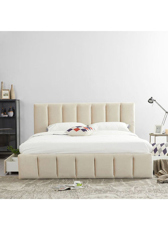 Danube Home Vista Sturdy Modern Design Wooden King Bed with 4 Drawers, Light Beige
Danube Home Vista Sturdy Modern Design Wooden King Bed with 4 Drawers, Light Beige
