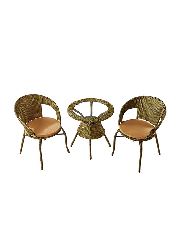 Danube Home Eden Balcony Set All Weather 3 Piece Bistro Set With Coffee Table Modern Design Balcony Chair, Brown
Danube Home Eden Balcony Set All Weather 3 Piece Bistro Set With Coffee Table Modern Design Balcony Chair, Brown