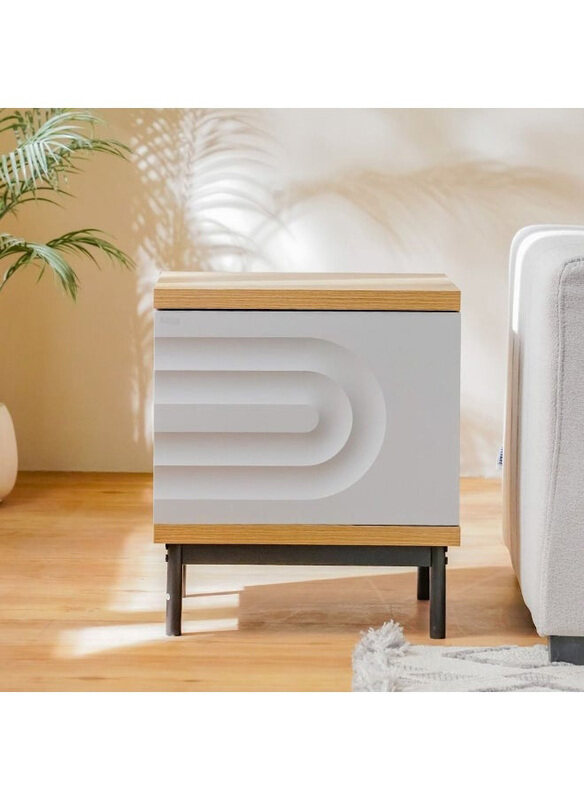 Danube Home Delmar End Table with 1 Door Storage Multifunctional Living Room Side Table, Natural/Grey
Danube Home Delmar End Table with 1 Door Storage Multifunctional Living Room Side Table, Natural/Grey