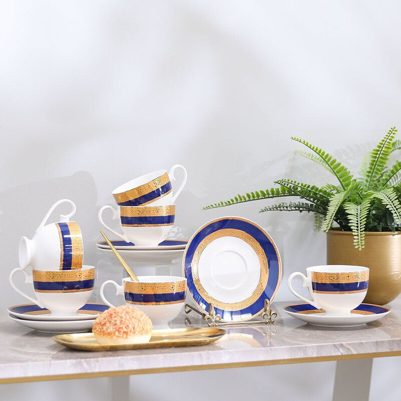 Danube Home 220ml 6-Piece Beyonce Royal New Bone China Cup With Saucer Set, Gold
Danube Home 220ml 6-Piece Beyonce Royal New Bone China Cup With Saucer Set, Gold